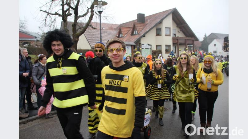 Flotte Bienen waren schon im vergangenen Jahr beim Faschingszug in Gleiritsch unterwegs. Bild: frd