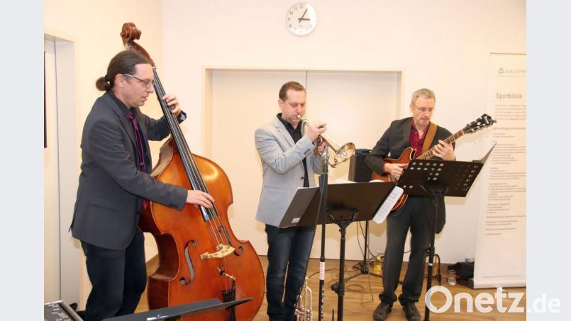 Das Sunnymoon Jazz Trio aus Regensburg sorgte für stilvolle Musik bei dem Festakt. Bild: Thomas Dobler