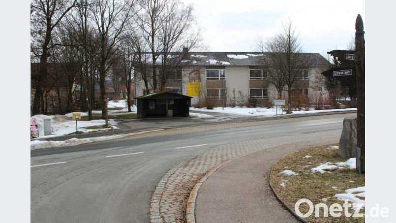 Bei der Dorferneuerung in Thanstein rückt die Ortsdurchfahrt der Kreisstraße SAD 48 (vorne) ins Blickfeld der Planer. Wegen des Umbau des ehemaligen Schulgebäudes (im Hintergrund) in ein Seniorenwohnheim, soll geprüft werden ob seitens des Landkreises Interesse besteht, die Straße mit in die Planungen aufzunehmen. Beispielsweise könnte eine Querungshilfe zur Verkehrsberuhigung eingebaut werden. Bild: mnt
