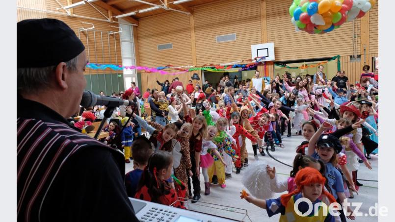 Mit dem "Bobfahrerlied" und vielen Faschingshits zaubert der "Harmonika Franz" ausgelassene Stimmung in die Halle Bild: twi