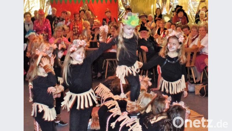 Das „Löwenrudel“ der Minigarde zeigte bei ihrem ersten Auftritt eine ganz tolle Show. Bild: jml