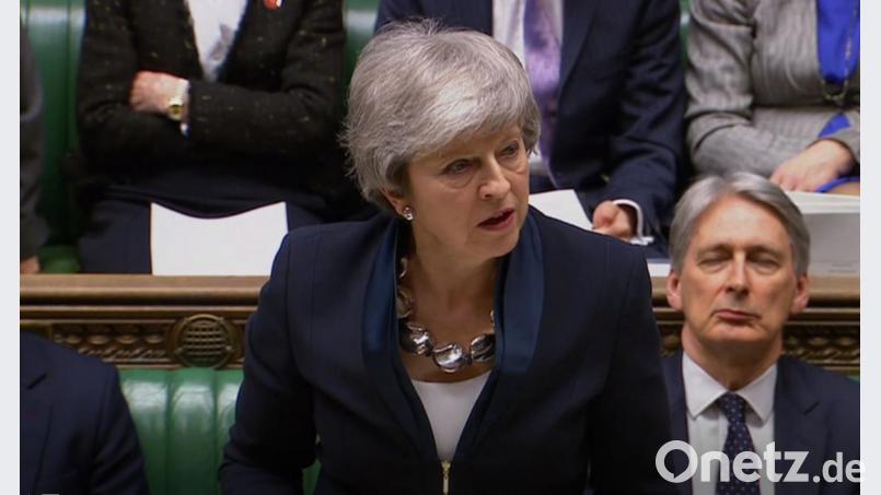 Premierministerin Theresa May spricht im britischen Parlament. Bild: House Of Commons/PA Wire/dpa