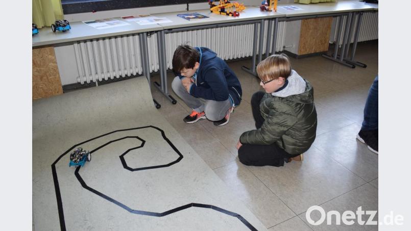 Ein kleiner Roboter suchte selbständig seinen Weg Bild: rn