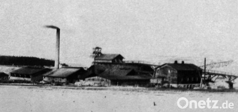 Die ehemaligen Fabrikanlagen der „Bavarian Mining“ vor dem Brand 1890. Bild: Markt Freihung, Dieter Dörner