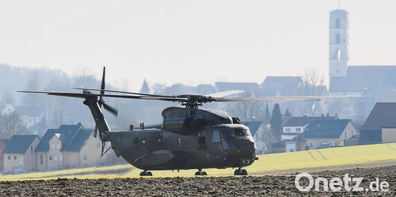 Ein seltener Gast: Der CH-53 bei Seidersberg. Bild: Petra Hartl