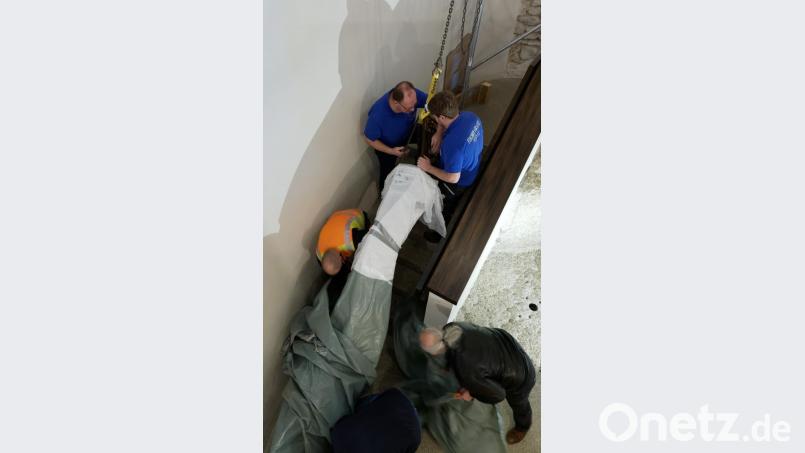 Befestigung am Flaschenzug. Bild: tr