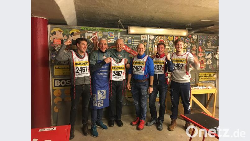 Die Staffel des SC Monte Kaolino Hirschau (von links): Leopold Heckmann, Veiko Hille, Dieter Heckmann, Johannes Heckmann, Norbert Gebel und Hubert Heckmann. Bild: exb