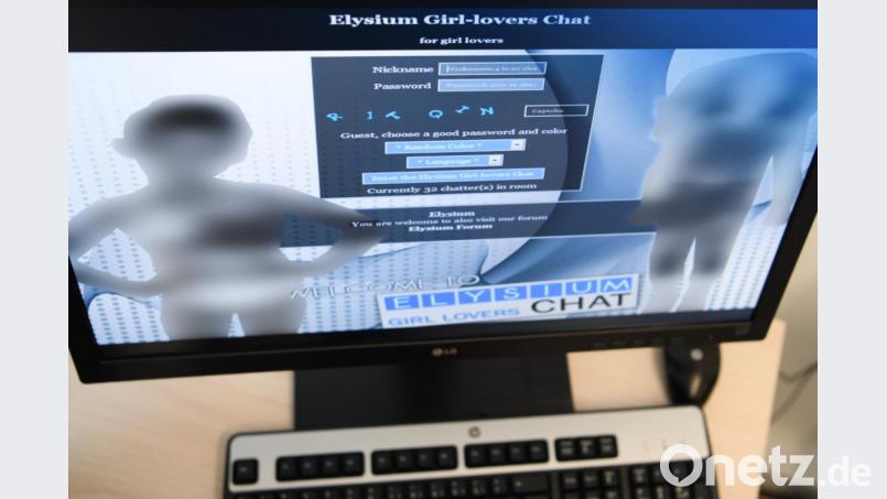 Login-Seite der Kinderpornografie-Plattform „Elysium“. Bild: Arne Dedert
