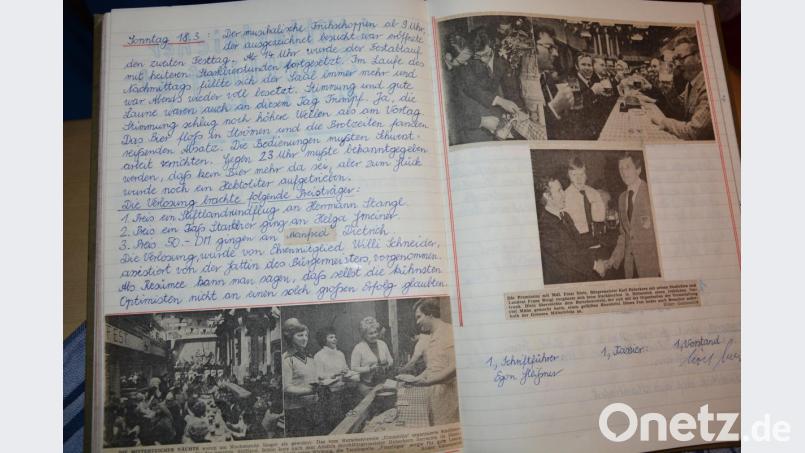 Willi Schneider hat für den Burschenverein alles genau festgehalten. In der Chronik finden sich seine Anmerkungen ebenso wie Original-Zeitungsausschnitte. Bild: jr