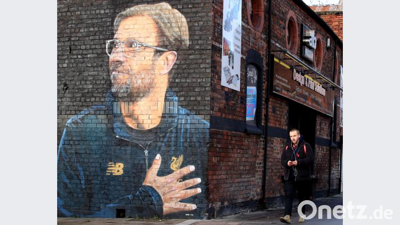 Sie verehren Jürgen Klopp überall in der Stadt. In jeder Ecke, in jedem Winkel. Bild: Peter Byrne/dpa