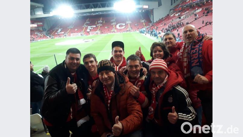 Oberpfälzer Fans in Liverpool. Bild: exb