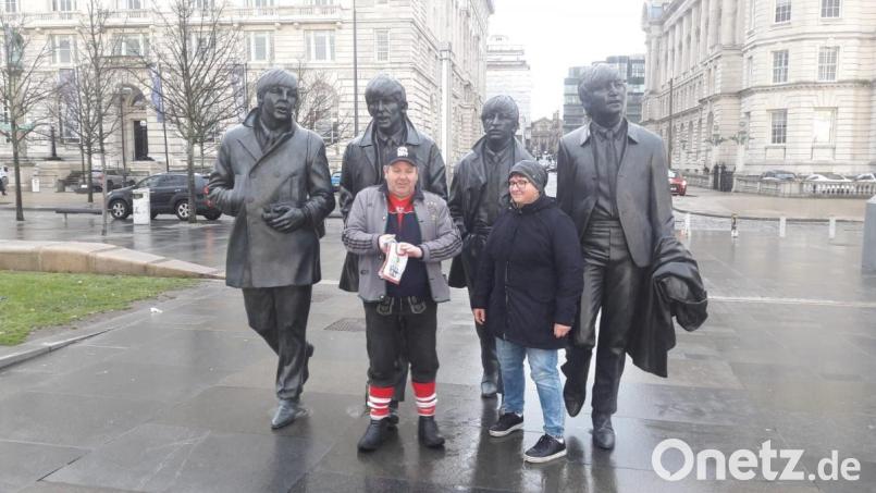 Oberpfälzer Fans in Liverpool. Bild: exb