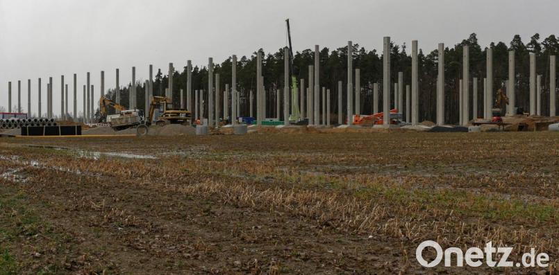 Die Logistikbranche boomt. Im Interkommunalen Gewerbegebiet in Wiesau baut die Ziegler Group ihre erste 10.000 Quadratmeter große Logistikhalle. Bild: tr