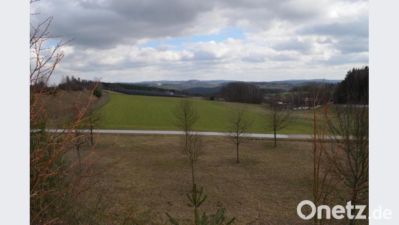 Unterhalb des Autobahnrastplatzes Wittschau und unmittelbar hinter der kleinen Straße ist hin zur bereits bestehenden privaten Solarfläche eine der beiden Anlagen des "Solarpark Leuchtenberg" vorgesehen. Bild: fz
