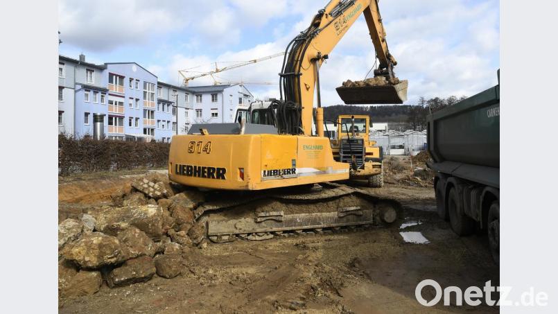 Der Unterbau für die neue Stadtgärtnerei wird vorbereitet. Bild: Petra Hartl