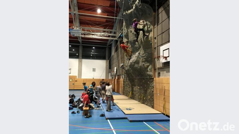 Die Sektion Weiden betreibt eine künstliche Kletteranlage in der Berufsschulturnhalle mit Kletterrouten in unterschiedlichen Schwierigkeitsgraden. Bild:  DAV