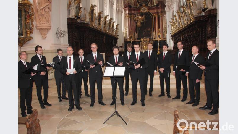 Das Vokelensemble Hubert Velten unter der Leitung von Pfarrer Holger Kruschina (Vierter von links). Bild: kro