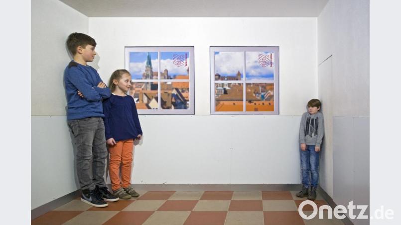 Alles eine Frage der Perspektive: Im „Turm der Sinne“ in Nürnberg können Kinder vieles selbst ausprobieren. Bild: exb/Jürgen Schabel