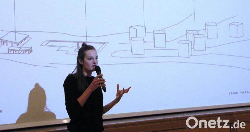 Die Planung für die neue Nutzung der Freibad-Brache stellte Architektin Judith Kinzl vor. Bild: ld