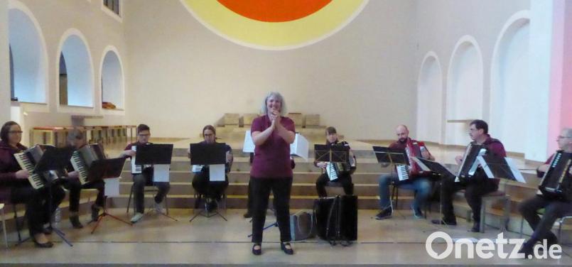 Das Weidener Akkordeonorchester. Bild: fsb