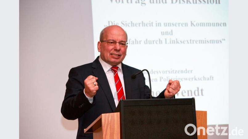 Rainer Wendt, Bundesvorsitzender der Deutschen Polizeigewerkschaft (DPolG) fordert mehr Einsatz für die Innere Sicherheit. Bild: Hösamer