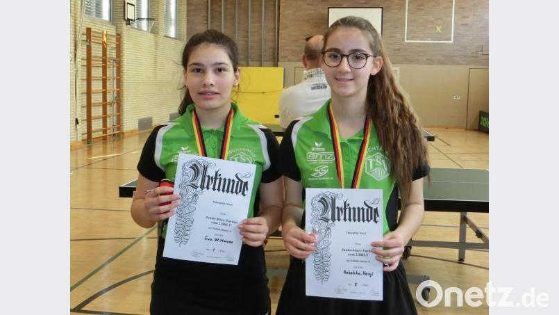 Eva Wittmann (links) und Rebekka Heigl belegten beim Qualifikationsturnier die Plätze eins und zwei. Bild: exb