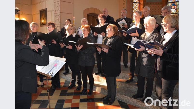 Der evangelische Kirchenchor unter der Leitung von Christine Schlenk. Bild: jr