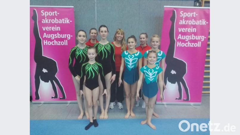 Die Trios der Sportakrobatik-Abteilung der DJK Weiden sind beim Bayerischen Nachwuchsturnier erfolgreich. Bild: myd