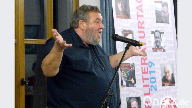 Autorenlesung mit Harald Grill und dem Musiker Mike Reisinger Bild: fsb