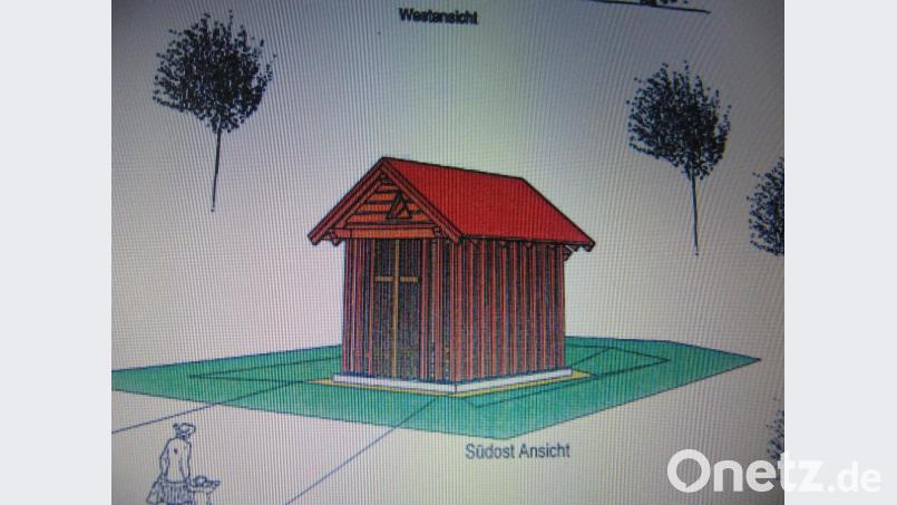 So soll die neue Kapelle aussehen, die die Familie Graf in der Steuobstwiese bei Steiningloh errichtet. Grafik: Karl Müller
