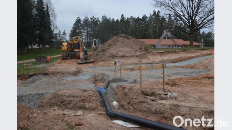 Baustelle Schätzlerbad. Bild: Kunz
