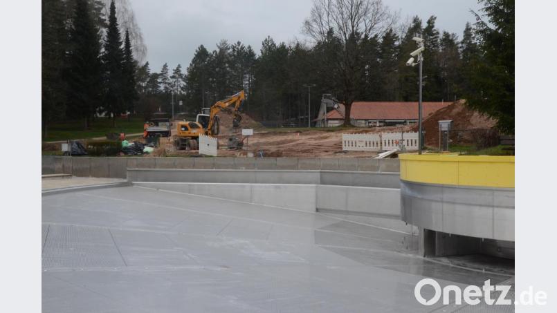 Baustelle Schätzlerbad. Bild: Kunz