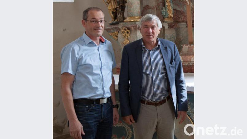 Bürgermeister Erwin Geitner (links) und Bundestagsabgeordneter Alois Karl. Bild: Harald Frank