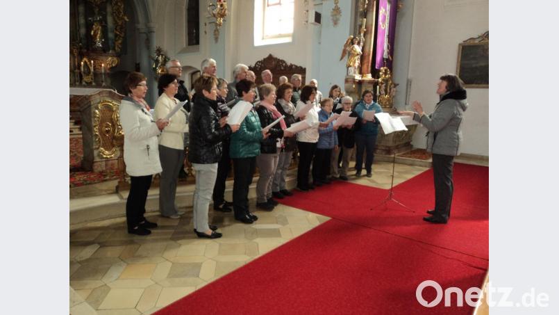 Der Kirchenchor Dürnsricht-Knölling unter Leitung von Martina Neubauer gestaltete den Kreuzweg gesanglich mit. Bild: ksi