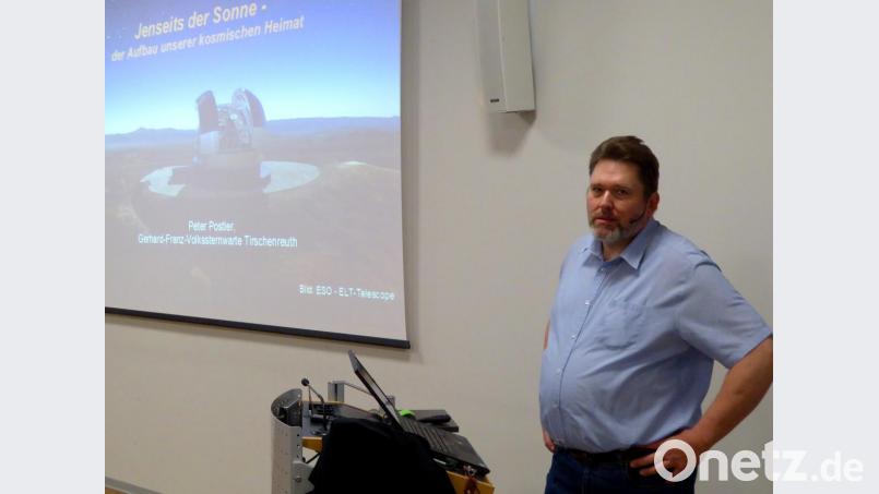 Peter Postler von der Gerhard-Franz-Volkssternwarte Tirschenreuth hält im Geo-Zentrum an der KTB einen Vortrag. Bild: fsb
