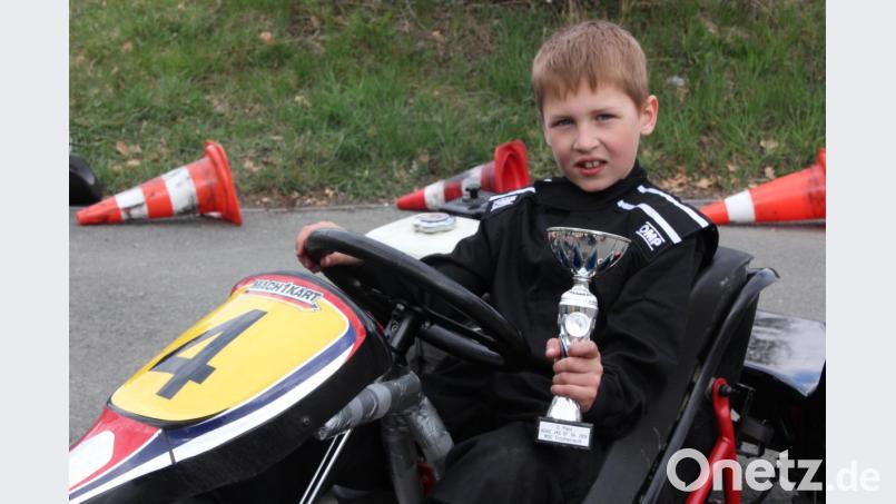 Einen tollen zweiten Platz erfuhr sich in der Klasse 1 der siebenjährige Lokalmatador Ben Banczyk (MSC Tirschenreuth)., Bild: kro