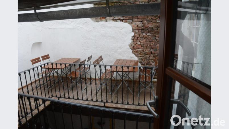 Lauschiges Plätzchen im Innenhof der &quot;Steaklounge&quot;. Bild: Gabi Schönberger