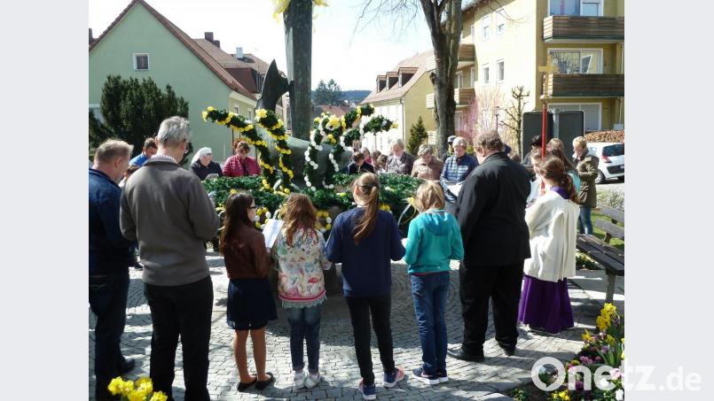 Eine Station des Familienkreuzwegs ist der Stadtbrunnen. Bild: wrt