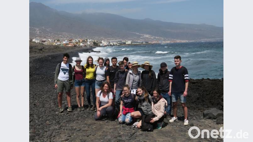 Gregor-Mendel-Gymnasiasten auf Teneriffa. Das Austauschprogramm mit dem Colegio Alemán de Santa Cruz de Tenerife gibt es bereits seit 2013. Bild: exb