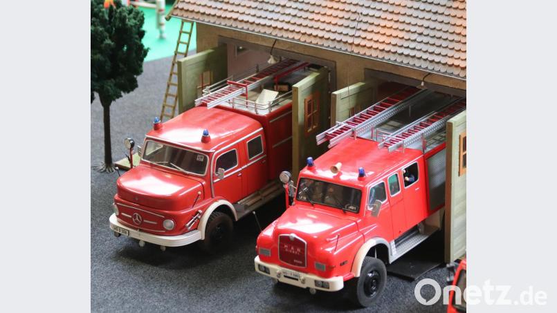 Das Feuerwehrthema ist bei den Modellbauern beliebt und fand sich auch auf der Ausstellung in vielen Variationen wieder. Bild: mfh