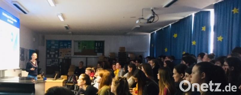 Auf großes Interesse stieß der Vortrag von Birgit Lutz am OHG Marktredwitz. Bild: exb