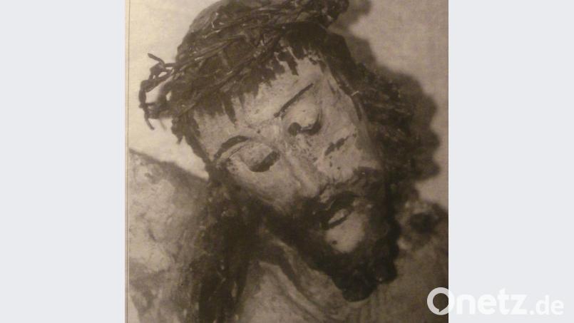 So sieht das Haupt des Kruzifix-Torsos vor der Restaurierung aus. Repro: sef