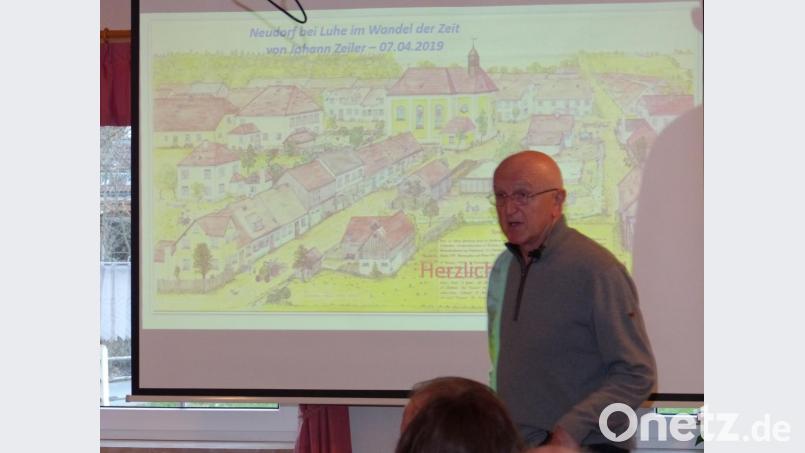 Johann Zeiler beim Vortrag. Bild: hme