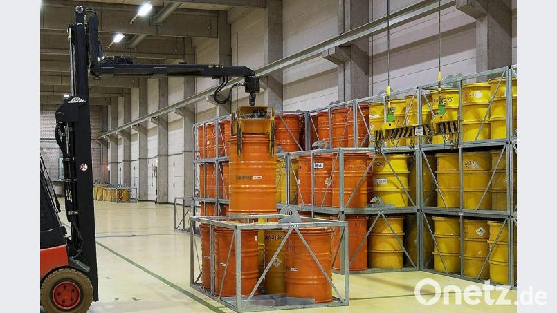 Eine Lagerhalle des Zwischenlagers in Mitterteich. Archivbild: exb