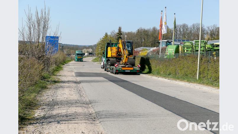 Knapp eine Million Euro will die Stadt in diesem Jahr im Gewerbegebiet Am Kalvarienberg ausgeben, unter anderem für die Aufweitung der Zufahrt. Bild: Hösamer