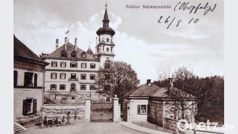 Postkarte: Schloss Schwarzenfeld im Jahr 1910 Bild: Thomas Dobler