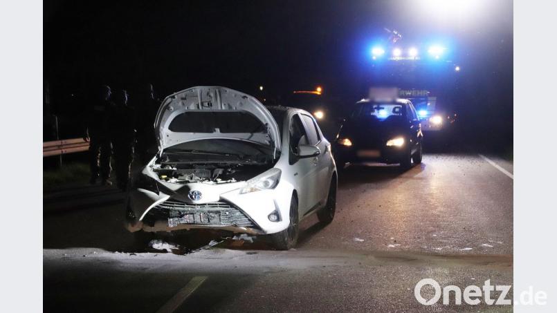 Der verunfallte Toyota Yaris Bild: jma