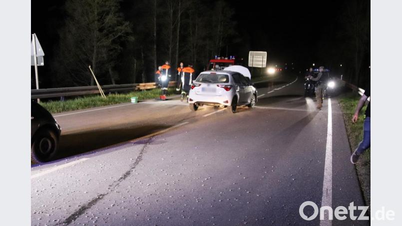 Der verunfallte Toyota Yaris Bild: jma
