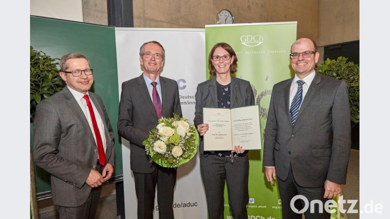 Sandra Luber bei der Verleihung des Carl-Duisberg-Gedächtnispreises in Koblenz. Bild: exb