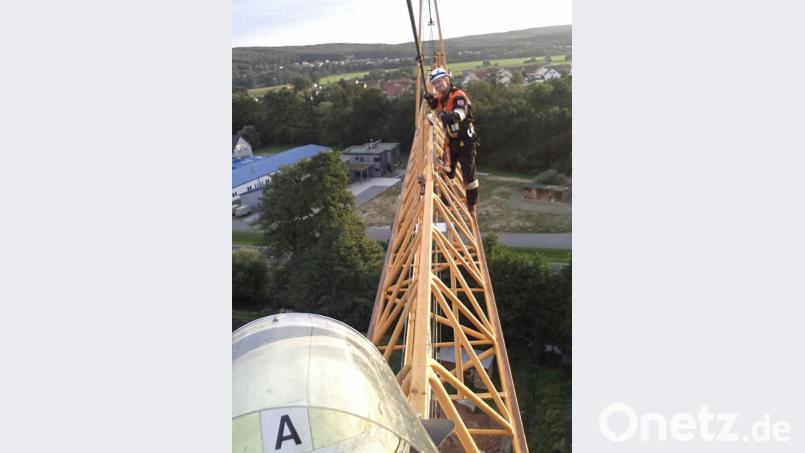 Hoch hinaus geht es auf diesen Baukran in 20 Meter Höhe. Bild: mld